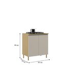 Cozinha Modulada 8 Peças 17 Portas E 3 Gavetas Giorgia Canary