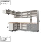 Cozinha Modulada 8 Peças 1 Tampo 4 Aéreos 3 Balcões E Torre Q