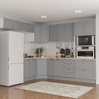 Cozinha Modulada 8 Peças 1 Tampo 4 Aéreos 3 Balcões E Torre Q