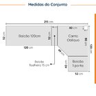 Cozinha Modulada 8 Peças 3 Aéreos 3 Balcões Adega E Toalheiro