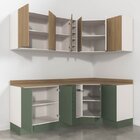 Cozinha Modulada 8 Peças 3 Aéreos 3 Balcões Adega E Toalheiro