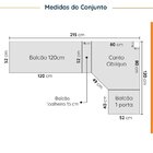 Cozinha Modulada 8 Peças 3 Aéreos 3 Balcões Adega E Toalheiro