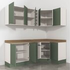 Cozinha Modulada 8 Peças 3 Aéreos 3 Balcões Adega E Toalheiro