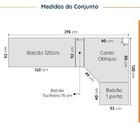 Cozinha Modulada 8 Peças 3 Aéreos 3 Balcões Adega E Toalheiro