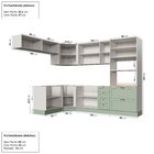 Cozinha Modulada 8 Peças 4 Aéreos 3 Balcões E Torre Quente Ar