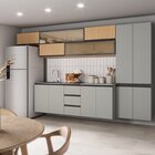 Cozinha Modulada 8 Peças 5 Aéreos 2 Balcões 1 Paneleiro Nara