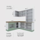 Cozinha Modulada 8 Peças 5 Balcões 2 Aéreos 1 Aéreo Alto Com