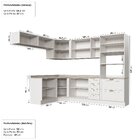 Cozinha Modulada 8 Peças Com Tampo 4 Aéreos 3 Balcões E Torre
