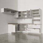 Cozinha Modulada 8 Peças Com Tampo 4 Aéreos 3 Balcões E Torre