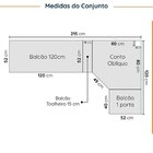 Cozinha Modulada 8 Peças Com Tampo Com Rodapé 4 Aéreos E 4 Ba