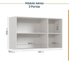 Cozinha Modulada 8 Peças Sem Tampo Com Rodapé 4 Aéreos E 4 Ba