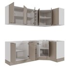 Cozinha Modulada 8 Peças Sem Tampo Com Rodapé 4 Aéreos E 4 Ba