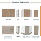 Cozinha Modulada 8 Peças Sem Tampo Com Rodapé 4 Aéreos E 4 Ba
