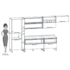 Cozinha Modulada 8 Peças Viv Concept C06 Nogueira/black - Kit