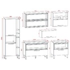 Cozinha Modulada 8 Peças Viv Concept C06 Nogueira/black - Kit