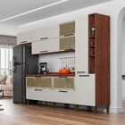 Cozinha Modulada 8 Peças Viv Concept C07 Off White/nogueira -