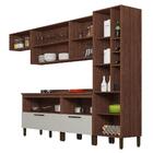 Cozinha Modulada 8 Peças Viv Concept C07 Off White/nogueira -