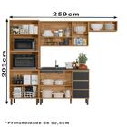 Cozinha Modulada 8 Portas 4 Modulos 259cm Nature Plla