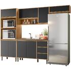 Cozinha Modulada 8 Portas 4 Modulos 259cm Nature Plla