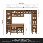 Cozinha Modulada 8 Portas 5 Peças Victória Carvalho/preto Fos