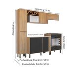 Cozinha Modulada 8 Portas Karina Nogal Preto- Alj Móveis