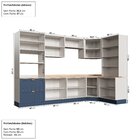 Cozinha Modulada 9 Peças 1 Tampo 4 Aéreos 4 Balcões E Torre Q