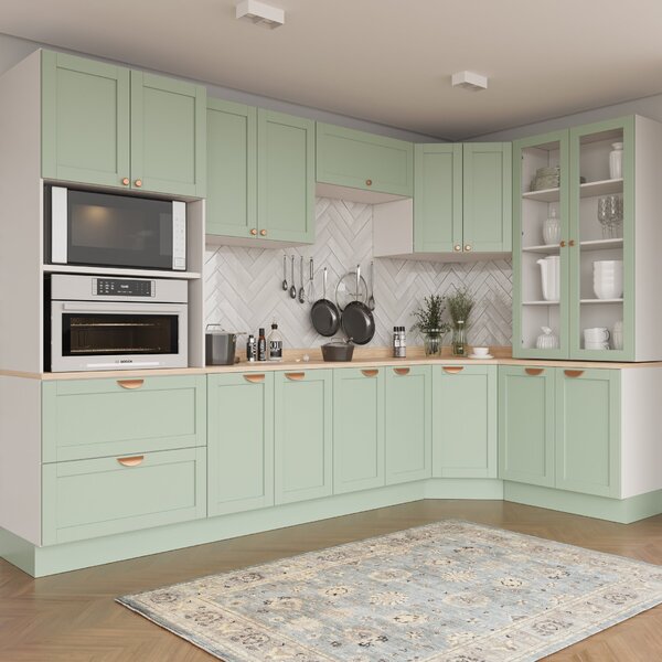 Cozinha Modulada 9 Peças 1 Tampo 4 Aéreos 4 Balcões E Torre Q