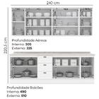 Cozinha Modulada 9 Pecas 240 Cm Ce856 Americana Henn