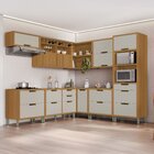 Cozinha Modulada 9 Peças Angulo Com 4 Aéreos 4 Balcões 1 Pane