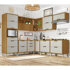 Cozinha Modulada 9 Peças Com 4 Aéreos 4 Balcões 1 Paneleiro R