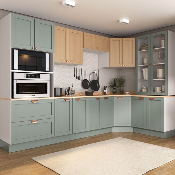 Cozinha Modulada 9 Peças Com Tampo 1 Torre 4 Aéreos 4 Balcões