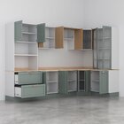 Cozinha Modulada 9 Peças Com Tampo 1 Torre 4 Aéreos 4 Balcões