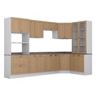 Cozinha Modulada 9 Peças Com Tampo 1 Torre 4 Aéreos 4 Balcões