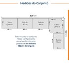 Cozinha Modulada 9 Peças Com Tampo 4 Aéreos 4 Balcões E Torre
