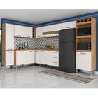 Cozinha Modulada 9 Peças Rayla Carvalho/ Off White - Móveis A