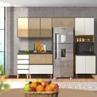 Cozinha Modulada 9 Portas 5 Gavetas Carvalho Off White Cetim