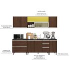 Cozinha Modulada Aérea 10 Portas 3 Gavetas Evidence Poliman M