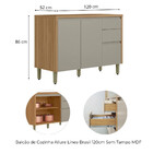 Cozinha Modulada Allure Linea Brasil 6 Peças Mdf Com Torre Qu