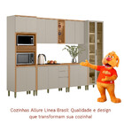 Cozinha Modulada Allure Linea Brasil 6 Peças Mdf Com Torre Qu