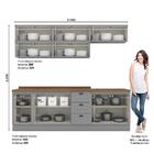 Cozinha Modulada Americana 8 Peças Balcão 120cm Com Tampo - M