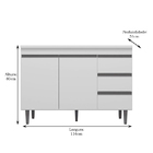 Cozinha Modulada Andréia 5 Peças 240cm - Ajl Móveis