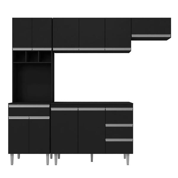 Cozinha Modulada Andréia 5 Peças 240cm - Ajl Móveis