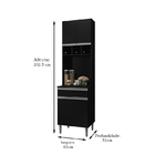 Cozinha Modulada Andréia 5 Peças 274cm - Ajl Móveis