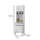 Cozinha Modulada Andréia 5 Peças 274cm - Ajl Móveis