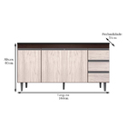 Cozinha Modulada Andréia 5 Peças 274cm - Ajl Móveis