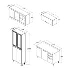 Cozinha Modulada Aspen Ditália 4 Pçs A45 Carvalho/branco