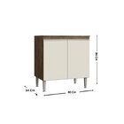 Cozinha Modulada Athena 6 Peças 2 Balcões 2 Armários Torre Qu