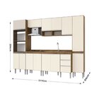 Cozinha Modulada Athena 6 Peças 2 Balcões 2 Armários Torre Qu