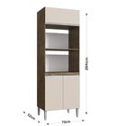 Cozinha Modulada Athena 6 Peças 2 Balcões 2 Armários Torre Qu