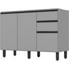 Cozinha Modulada Belize 14 Portas 05 Gavetas Henn - Cinza